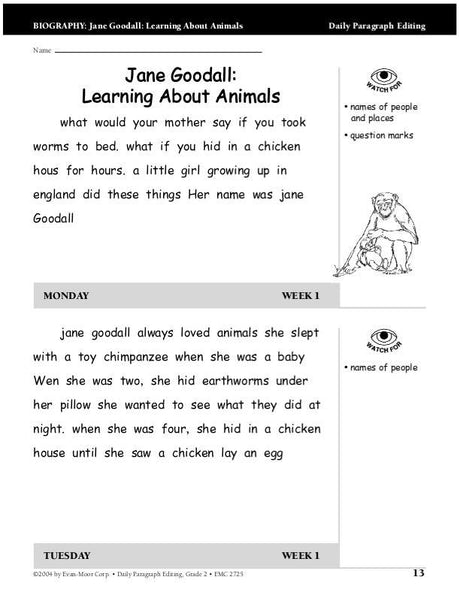 Daily Paragraph Editing, Grade 2