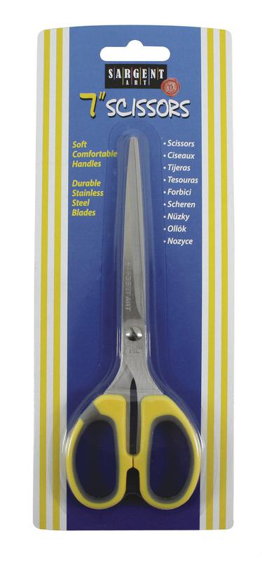 Sargent Art Adult Comfy Grip Scissors 7in Pointed Left or Right Handed