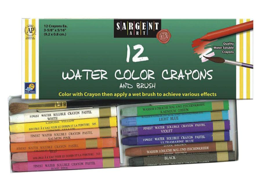 12 Count Watercolor Crayon 