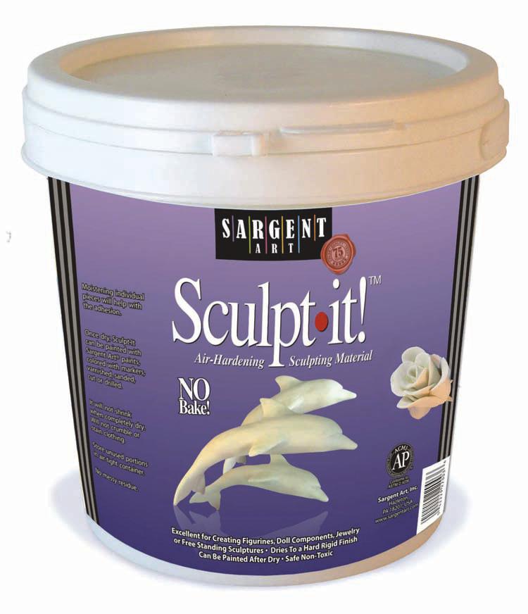 Sculpt-It! Air-Hardening Sculpting Material, White, 2 Lbs