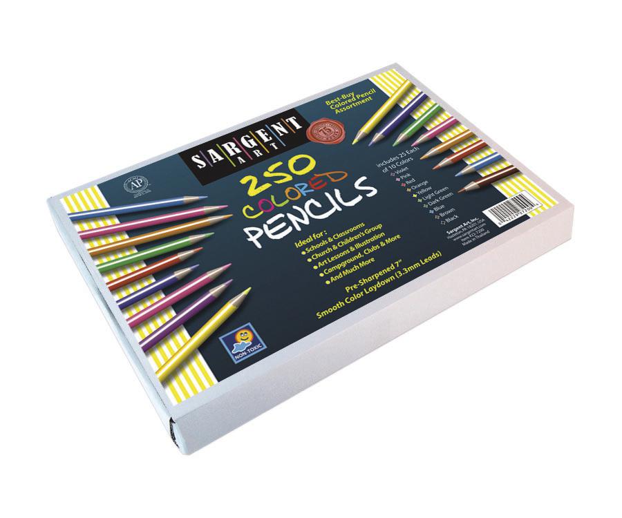 Sargent Art Colored Pencils, 250 Count
