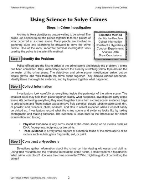 Forensic Investigations Resource Book