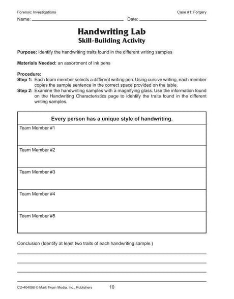 Forensic Investigations Resource Book