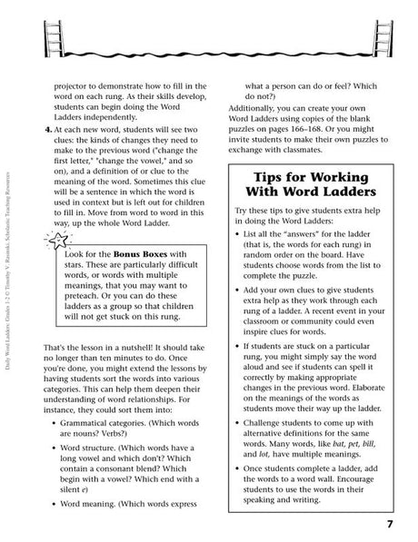 Daily Word Ladders: Grades 1–2