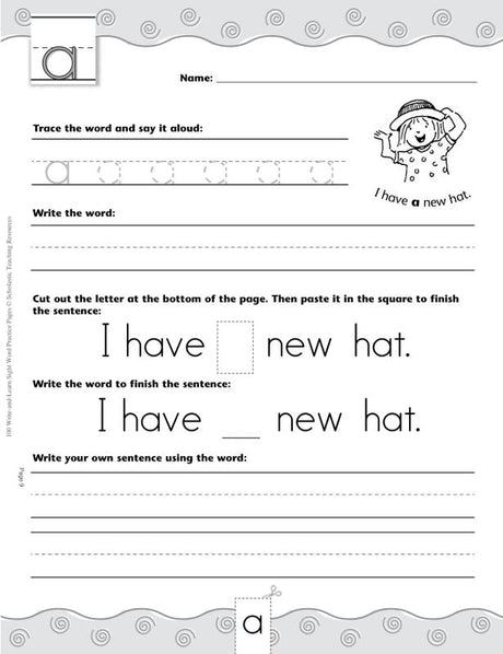 100 Write-and-Learn Sight Word Practice Pages