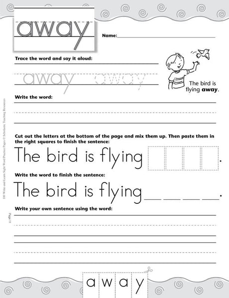 100 Write-and-Learn Sight Word Practice Pages