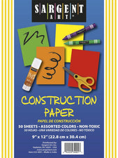 Construction Paper 50 Sheet Assorted Color Pack