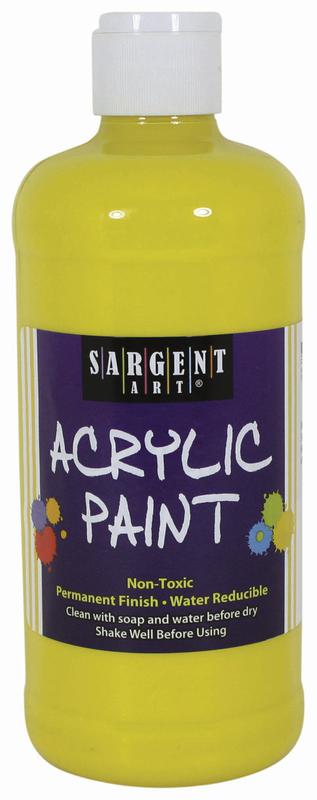 16 Oz Acrylic Paint - Yellow 