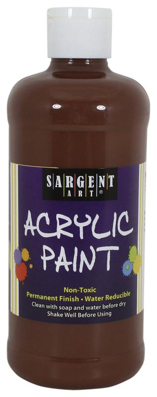 16 Oz Acrylic Paint - Brown 