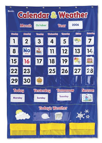 Calendar & Weather Pocket Chart