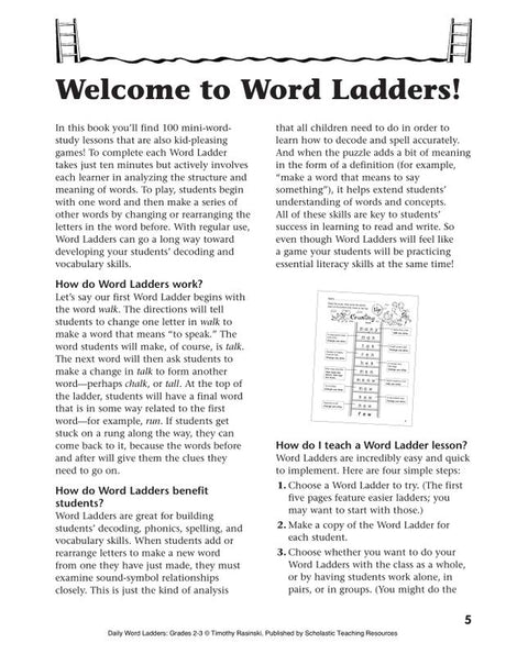 Daily Word Ladders: Grades 2–3