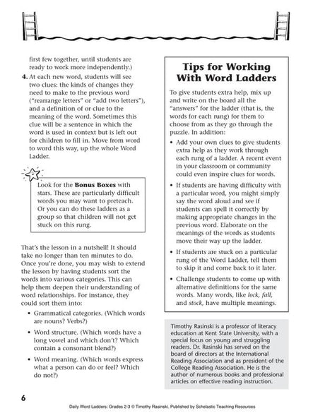 Daily Word Ladders: Grades 2–3
