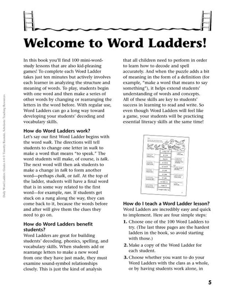 Daily Word Ladders: Grades 4–6