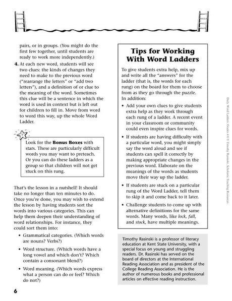 Daily Word Ladders: Grades 4–6