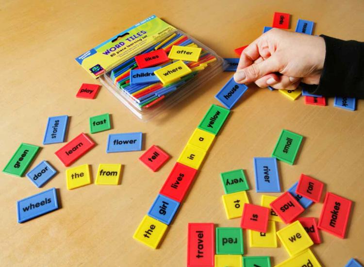Word Tiles Parts Of Speech 160/Pk Color Coded
