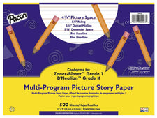 Multi-Program Handwriting Picture Story Paper, 12″ x 9″ Grade K & 1