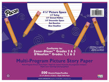 Multi-Program Handwriting Picture Story Paper, 12″ x 9″ Grade 1, 2, & 3