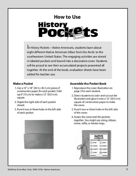 History Pockets, Native Americans