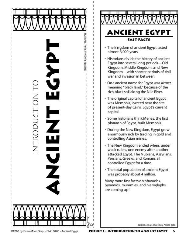 History Pockets, Ancient Egypt