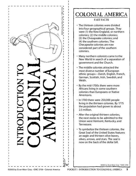History Pockets, Colonial America