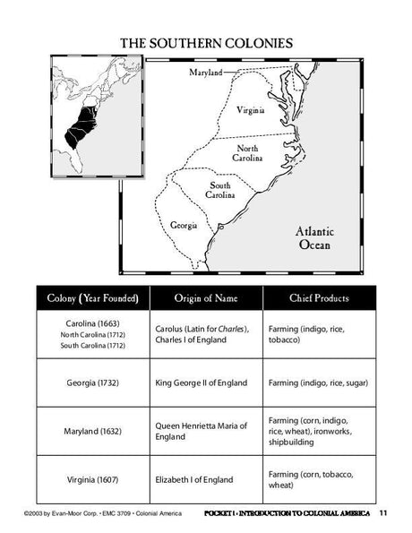 History Pockets, Colonial America