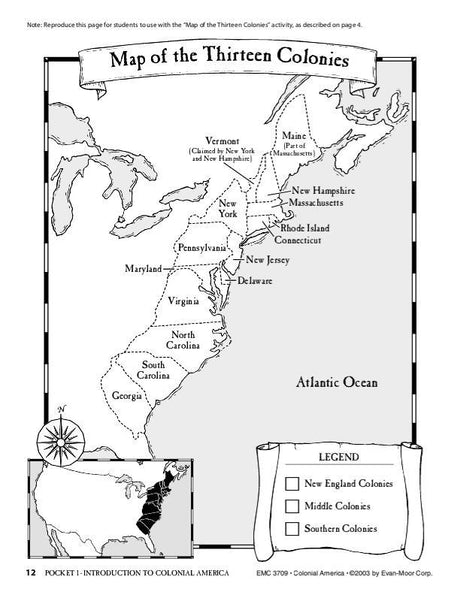 History Pockets, Colonial America