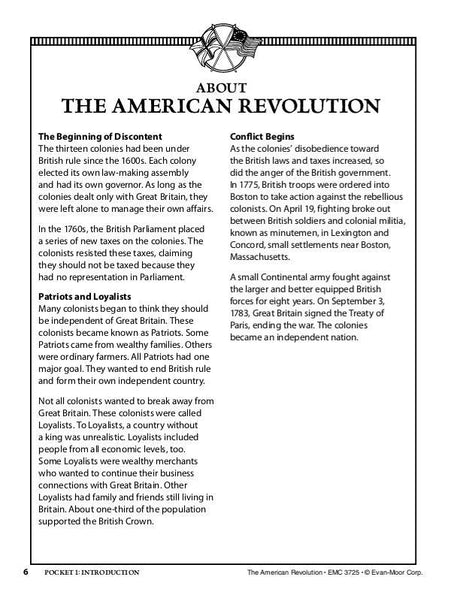 History Pockets: The American Revolution