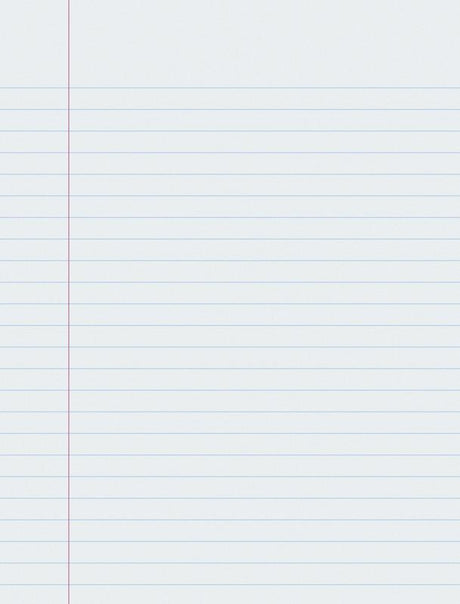 Composition Paper, 8″ x 10 1/2″, 3/8″ Ruled
