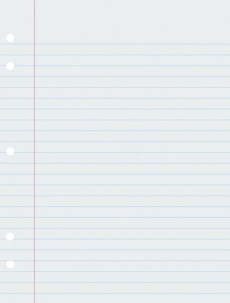 Writing Paper 500 Sheets 8 x 10.5 3/8 In Rule 5 Hole Punch