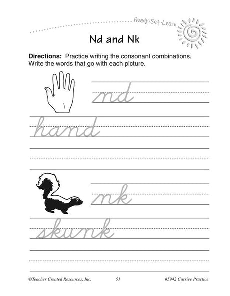 Ready-Set-Learn: Cursive Writing Practice Grade 2-3