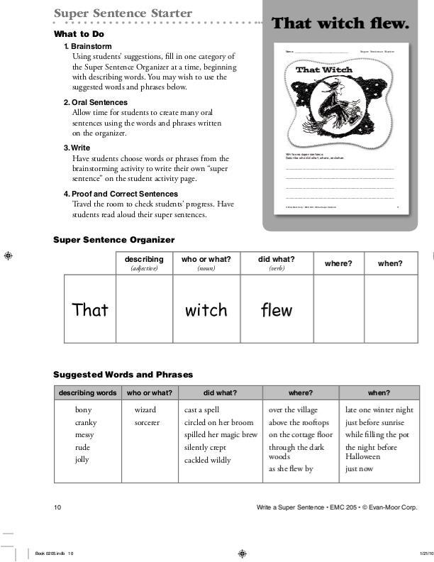 Write a Super Sentence
