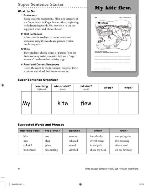 Write a Super Sentence