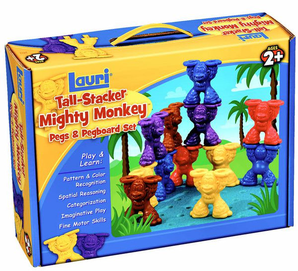 PlayMonster Tall-Stacker™ Mighty Monkey® Pegs & Pegboard Set | LR-2452 ...