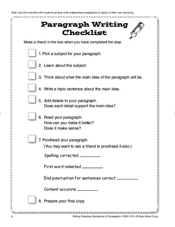 Writing Fabulous Sentences & Paragraphs