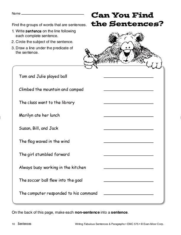 Writing Fabulous Sentences & Paragraphs