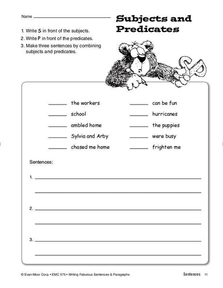 Writing Fabulous Sentences & Paragraphs