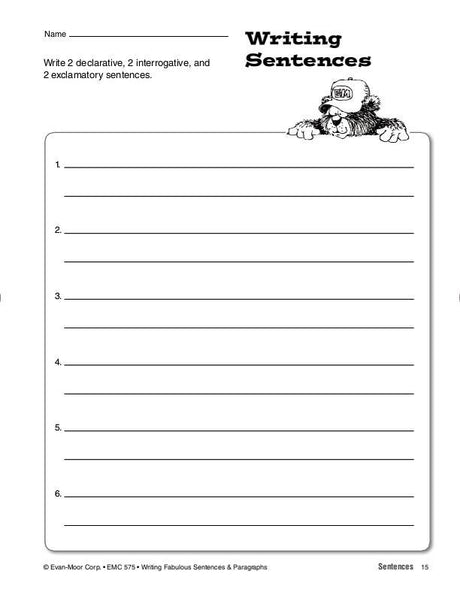Writing Fabulous Sentences & Paragraphs