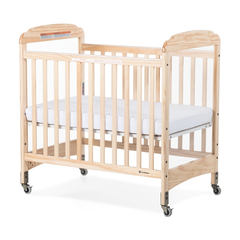 Next Gen Serenity® Compact Fixed-Side Crib, Clearview, Natural