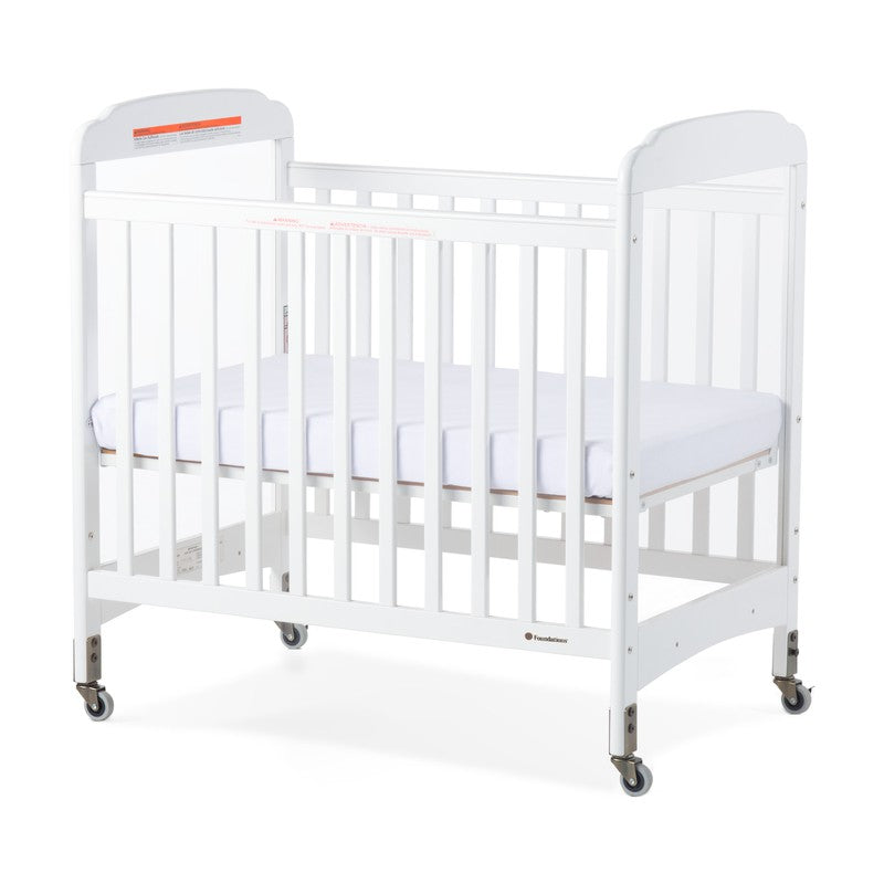 Next Gen Serenity® Compact Fixed-Side Crib, Clearview, White