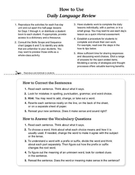 Daily Language Review, Grade 5