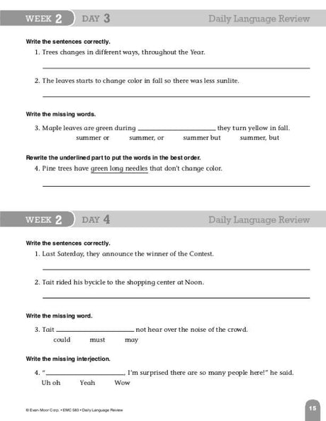 Daily Language Review, Grade 5