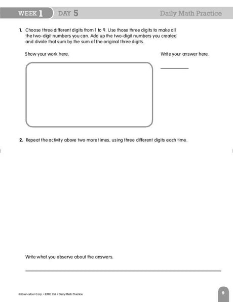 Daily Math Practice, Grade 5