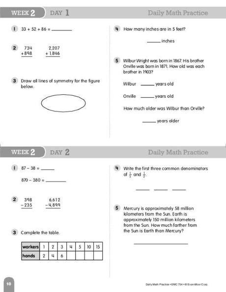 Daily Math Practice, Grade 5