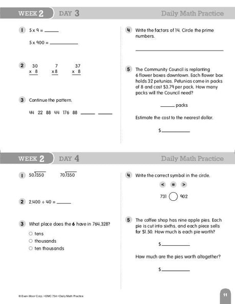 Daily Math Practice, Grade 5