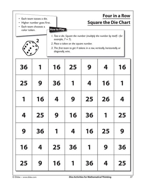 Dice Activities for Mathematical Thinking