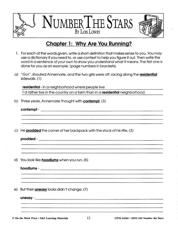 Number The Stars Lit Link Gr 4-6 