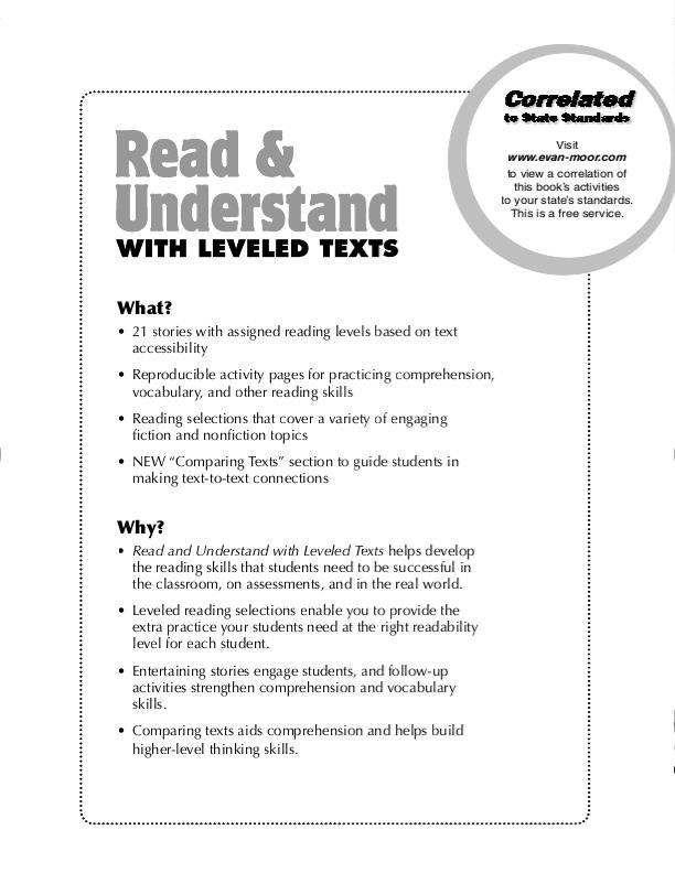 Read & Understand with Leveled Texts, Grade 4