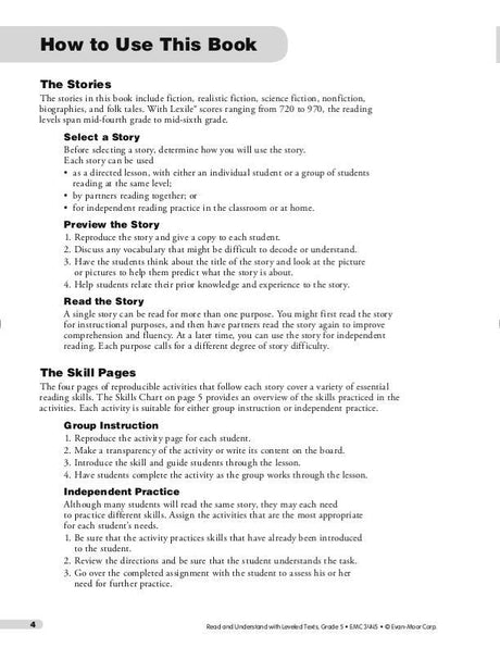Read & Understand with Leveled Texts, Grade 5