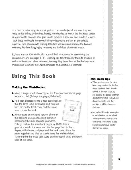 100 Sight Word Mini-Books