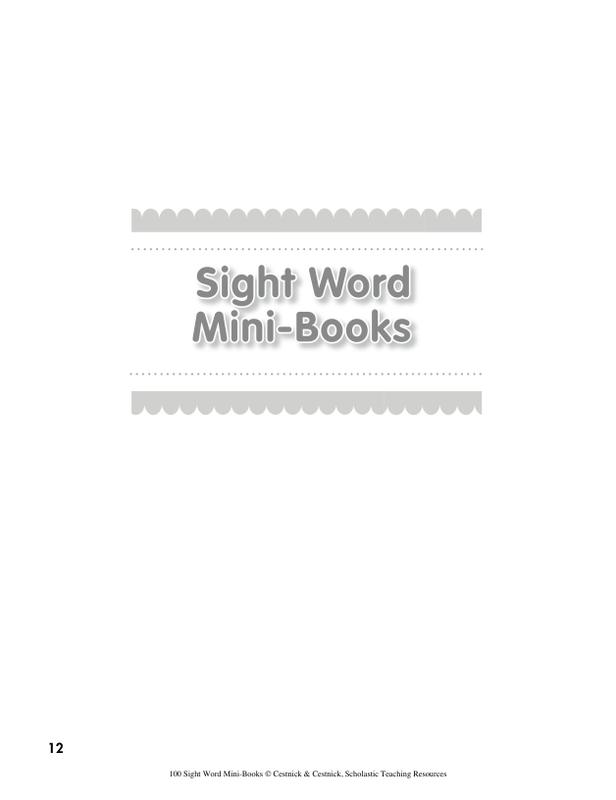 100 Sight Word Mini-Books